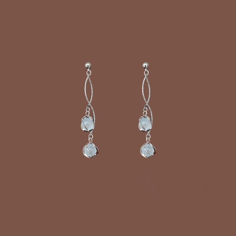 ANENJERY Модные серьги с кисточками для женщин, длинные опаловые серьги в корейском стиле, новые креативные ювелирные изделия, подарок, оптовая продажа