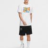 Nike Спортивная футболка с коротким рукавом для родителей и детей с принтом, мужские топы, белые CW0427-100