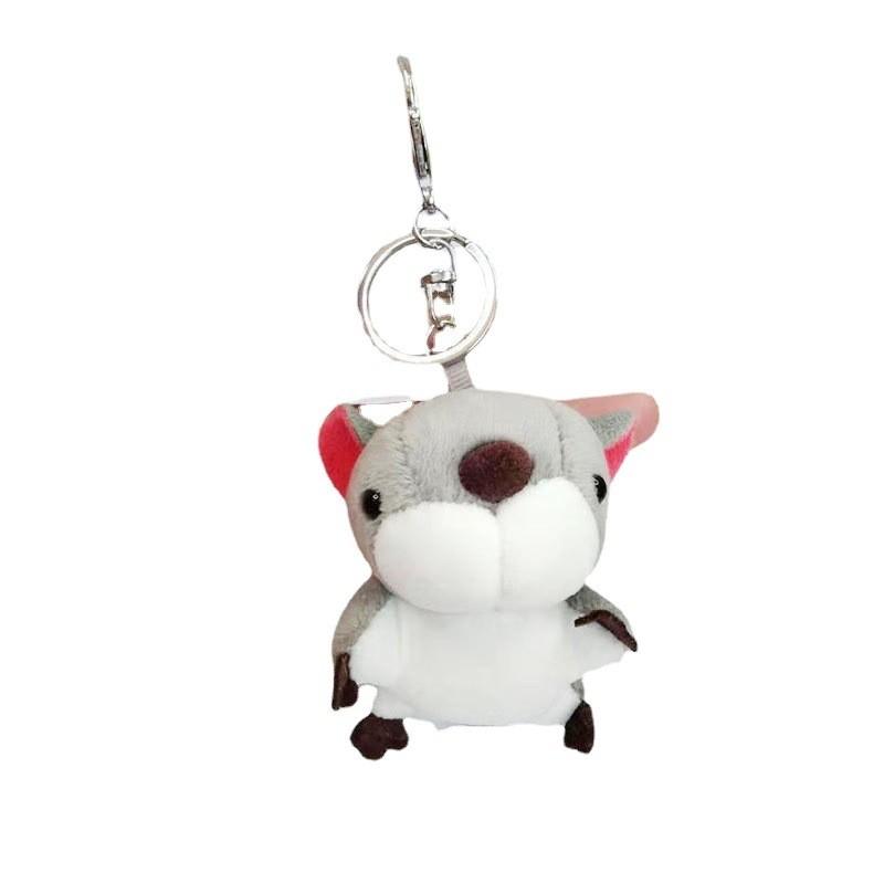 Adorable Gray Squirrel Plush Keychain For Bags And Cars Perfect Gift For Couples