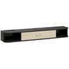 Suspended TV Cabinet 120 Cm TV Stand For Up To 50 Inch Drop Down Door 2 Open Shelves And Cable Pass Through Black