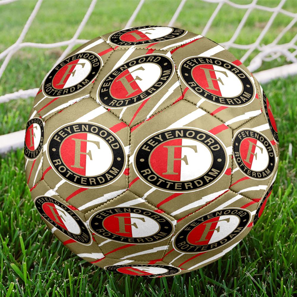 Feyenoord Rotterdam Crest Size 5 Soccer Ball,Indoor/Outdoor Suitable for Training Matches Tournaments Practice Games Perfect Gift for Fan