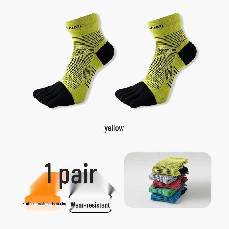 CoolMax Five-Finger Mid-Calf Toe Socks for Men & Women – Anti-Friction, Quick-Dry, Thin Lycra for Running & Mountaineering