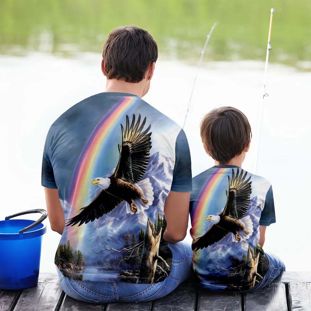 Мужские рубашки Cool Eagle, обычная мужская одежда для пап