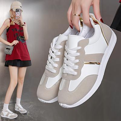 Женские кроссовки, легкие повседневные туфли из искусственной кожи, прогулочные туфли на плоской подошве, на шнуровке, вулканизированные туфли для женщин, теннисные туфли Zapatos Mujer