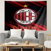 Custom Name AC Milan Print Tapestry, Backdrop, Easy Setup, Ideal for Bedroom, Office & Living Room, with Aesthetic Wall Hanging Decor.
