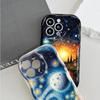 Cute Cartoon Pattern Cream Texture Casing Wavy Edge Soft Silicone Cover Phone Case for Vivo