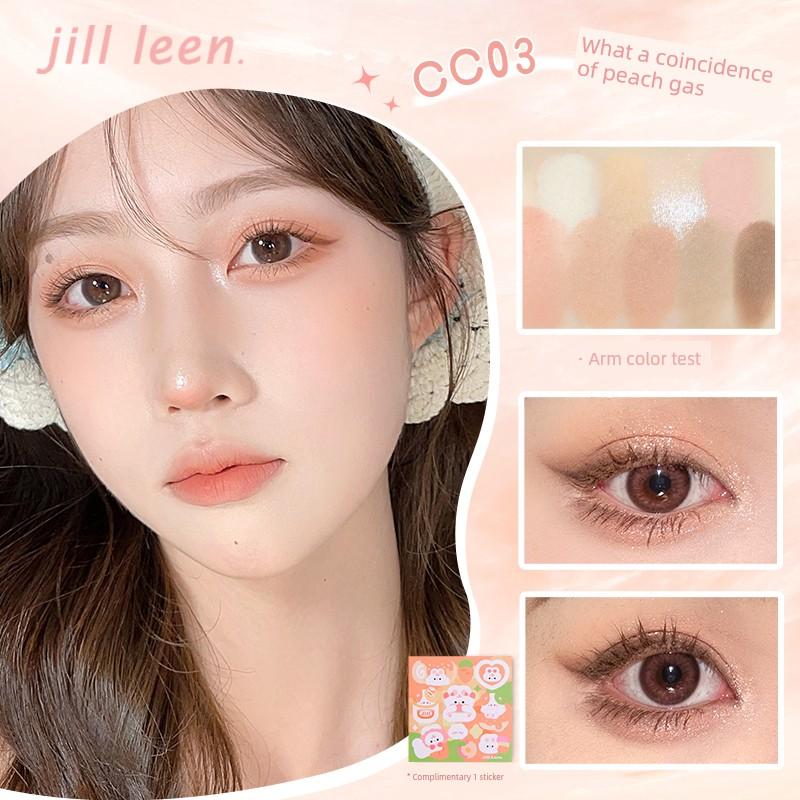 Jill Leen Eye Shadow Plate Chocolate Nine-Color Earth Color Highlight Repair Integrated Matte Shimmer Jillleen