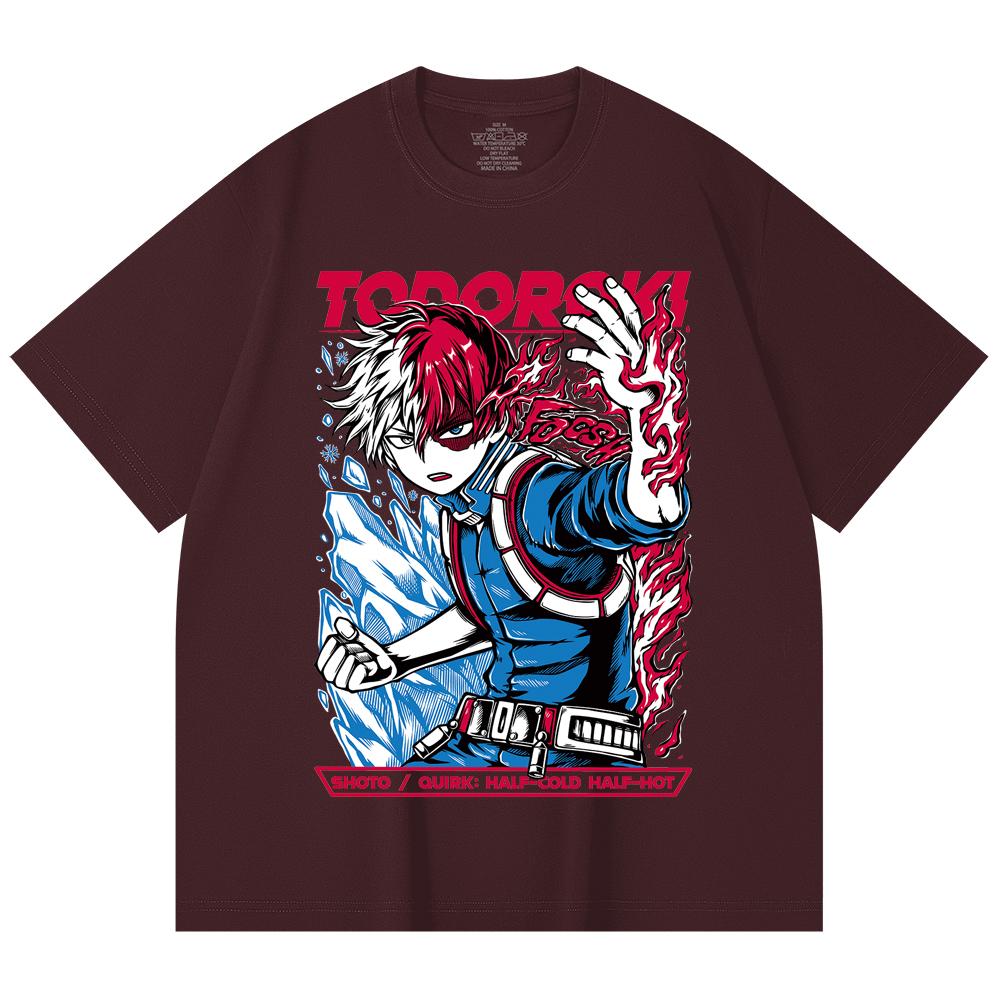 230 Gsm 100% Cotton My Hero Academia V10 Shoto Print Unisex Heavy Cotton T Shirt