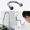 13-30cm Universal Faucet Extender Stainless Steel 360° Rotation Kitchen Sink Anti-Splash Nozzle Aerator Extension Hose-1/2pcs