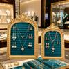 European Style Arched Jewelry Display Stand Velvet Earring Ring Display Board  Holiday Gifts