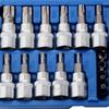 New 34pcs Bit Socket and E-Torx Star Socket Set 1/4" 3/8" Drive Male Female E-torx Security Bits Handheld Tool Auto Repair Tool