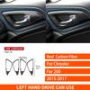 For Chrysler 200 2015-2017 Real Carbon Fiber Sticker Door switch handle Panel Trim Cover Car Accessories Interior decorative