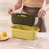 Kitchen Water Filter Basket Fruit and Vegetable Cleaning Double-layer Vegetable Washing Basket with Lid Refrigerator Storage Box
