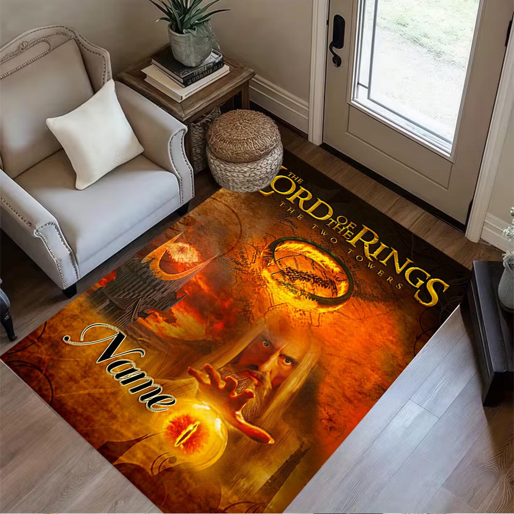 Lord Rings: Two Towers Customized Name Carpet Suitable for Game Room Playrooms Dining Room Dormitory Anti-slip Rug Anime Office Decor