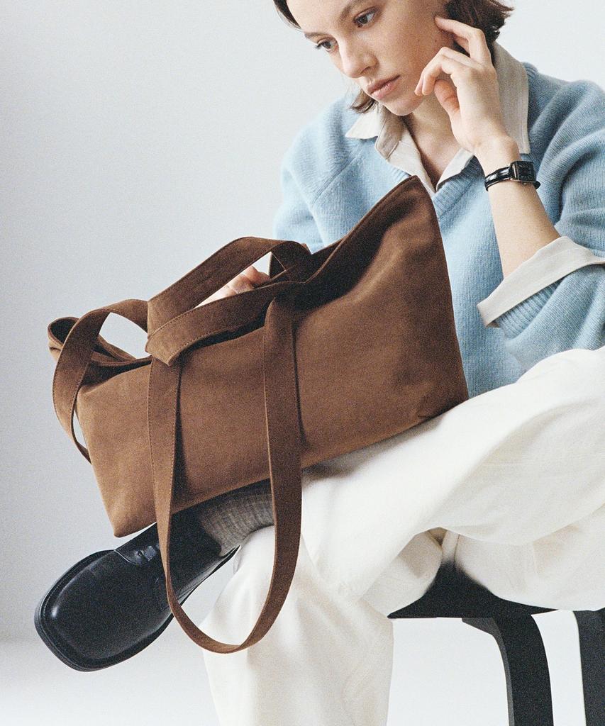 Taeseoul Brick 2Way Suede Bag (Brown)