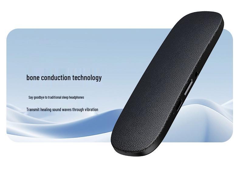 Беспроводной костный динамик для сна - Портативный Bluetooth-динамик-подушка, Черный, GCD5.