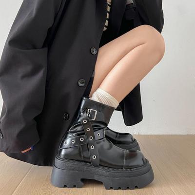 Коричневые американские ретро-сапоги Martin на платформе женские летние 2025 новые тонкие и завышенные короткие сапоги Майяра