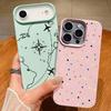 Чехол с принтом «Цветные блоки и точки» для iPhone 17 16 Pro Max iPhone 15 14 13 Pro Max 11 16e 17e Роскошный матовый силиконовый чехол с текстурой кожи