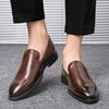 Fashion Business Formal Slip-On Leather Shoes Men's Casual Moccasins Black Wedding Shoes Dress Fashion Oxford Shoes Pointed Office Shoes