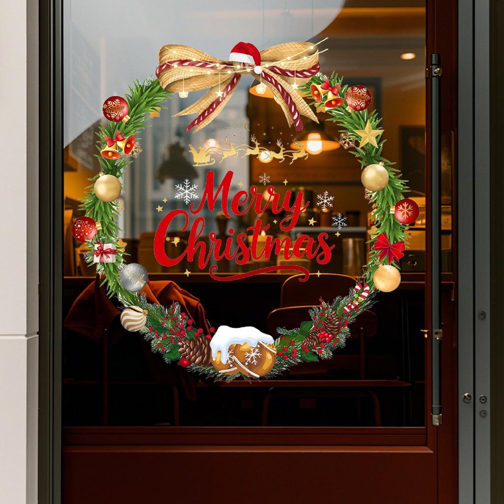 Christmas Balls, Bells, Flower Garlands, Window Stickers, Home Wall Stickers