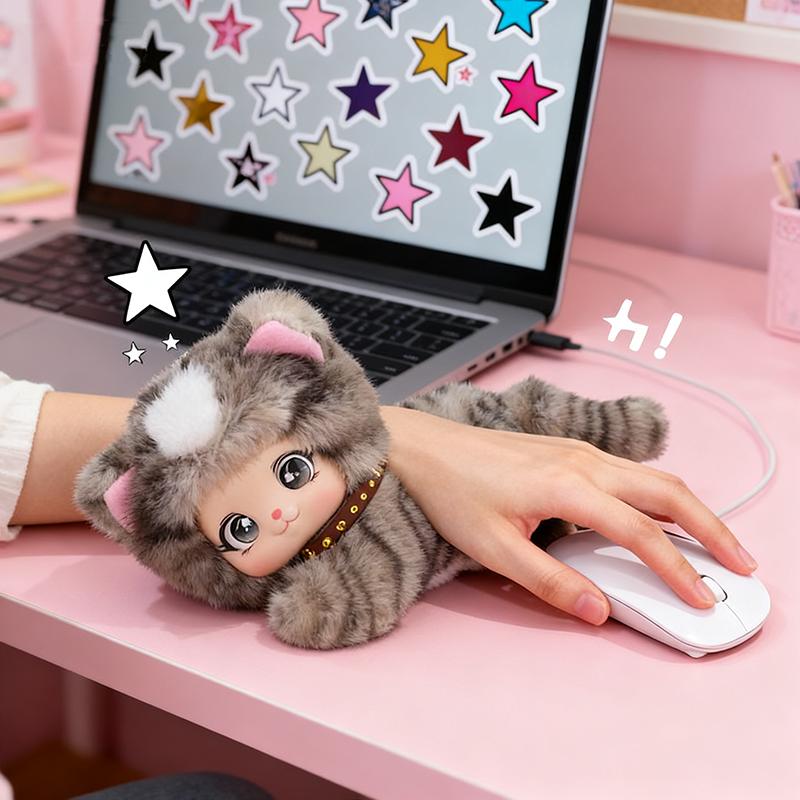 Милая Плюшевая Игрушка Случайный Рисунок Животное Кролик Полосатый Кот Винилово-Плюшевые Игрушки Гигантская Панда Лежащая Поза Животное Подарки на День Рождения Рождество