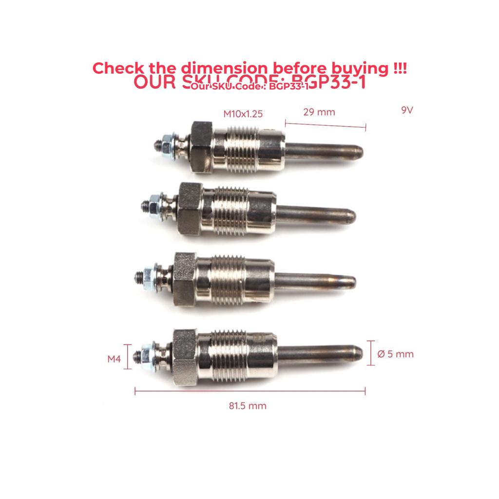 EGP33-1 4 Pcs Heater Glow Plugs 0001599101 GV626 0100221311 for Mercedes 200 220 240