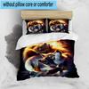 Night Owls In The Moonlight 3pcs Bedding,Including 1pc Duvet Cover And 2pcs Pillowcases Perfect for Christmas,Ideal for Bedroom, Dormitory