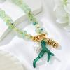 Summer Boho Red/Green Beaded Necklace Baroque Imitation Pearl & Coral Charm Toggle Choker For Women Beach & Vacation