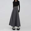 Женский костюм, длинные юбки, плиссированная юбка-зонтик в стиле ретро, ​​весна-осень, тонкая универсальная одежда в корейском стиле, модная уличная одежда Y2k