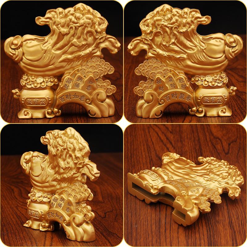 Alloy Lucky Baicai Study Office Desktop Creative Ornament Metal Crafts Small Commodities