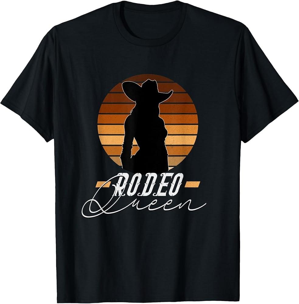 Rodeo Queen Melanated Western Cowgirl Design T-Shirt