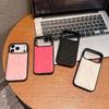 For iPhone 17 Pro Case Triangle Quilted Down Jacket Design PU Leather TPU Phone Cover