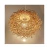 Rattan Pendant Light, Adjustable Bird's Nest Chandelier, Bedroom Dining Room Ceiling Lamp 300 x 170mm