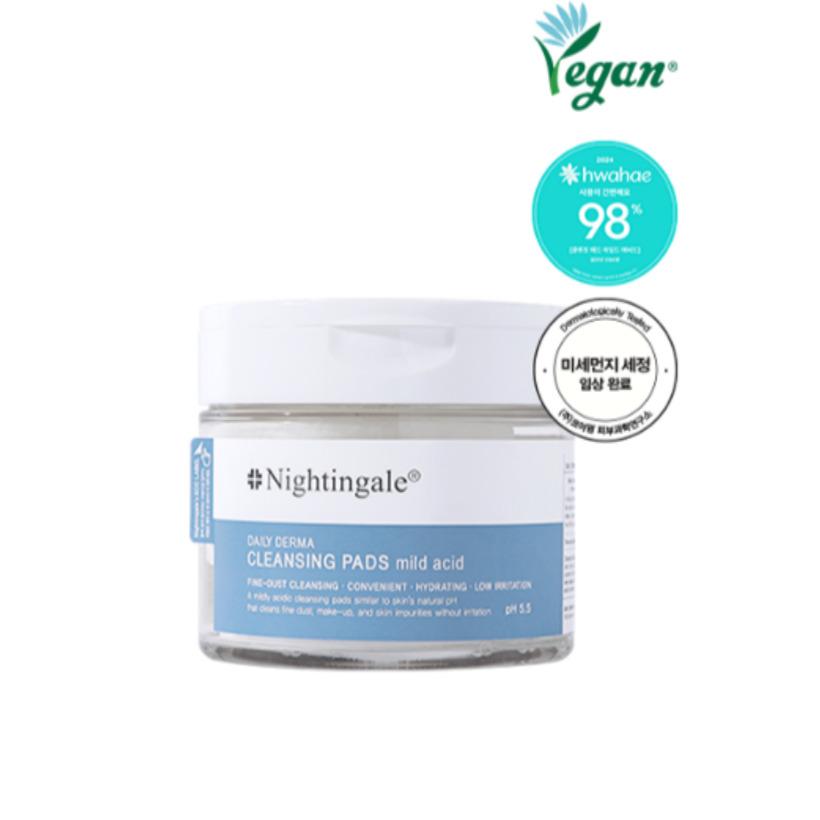 Nightingale Daily Derma Cleansing Pad Mild Acid – Gentle Exfoliating & Cleansing Care