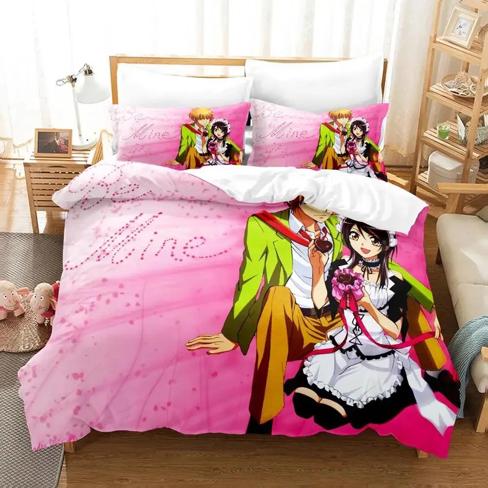 Kaichou wa Maid-sama Постельный комплект Пододеяльник Комплект для кровати Покрывало Наволочка Одеяло Кинг Квин Сайз Мальчики Взрослые Домашний текстиль