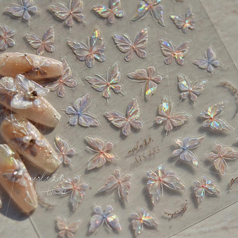 Наклейка для дизайна ногтей Shell Light Butterfly своими руками. Креативные декоративные наклейки.