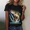 2025 Summer Fashion Printed Women's T-shirt Comfortable Loose Round Neck Short Sleeve Top Street Casual T-shirt