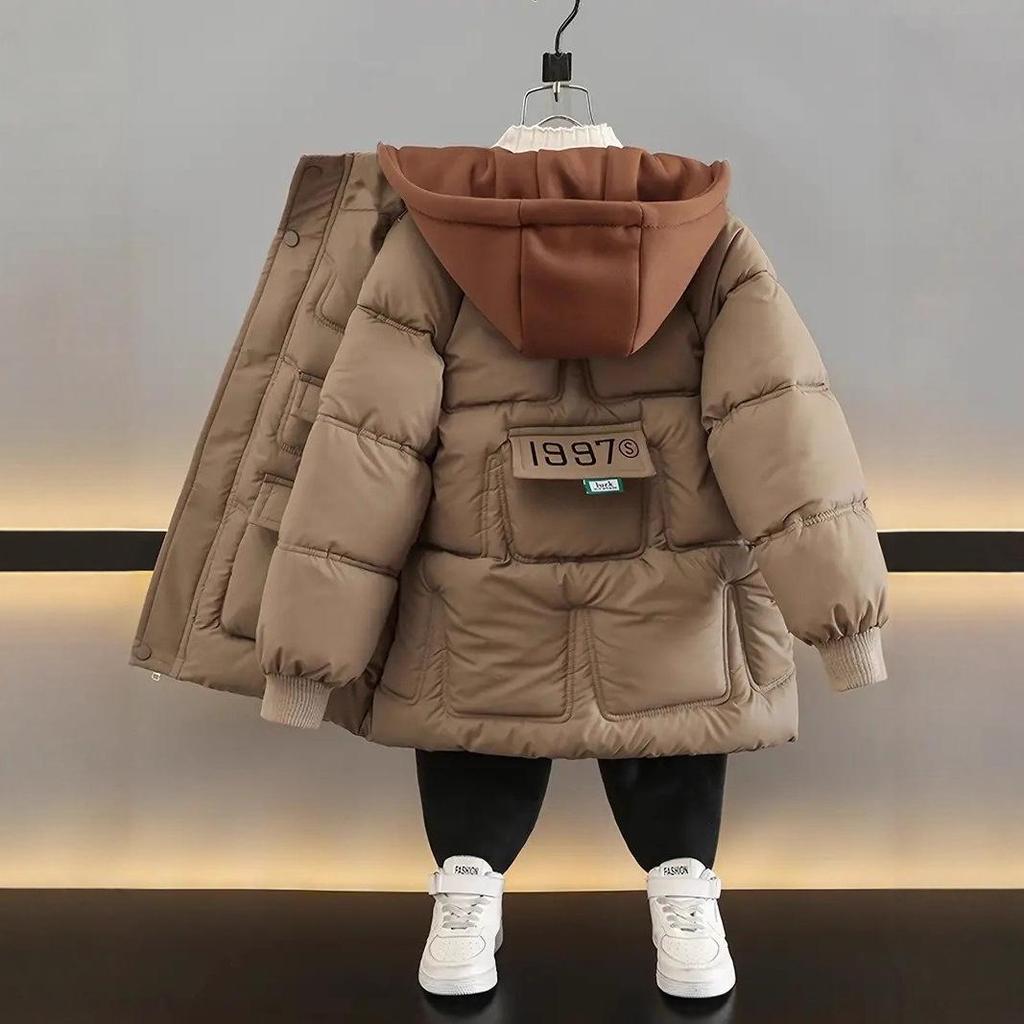 Boys' Velvet Lined Lambskin Winter Cotton Jacket