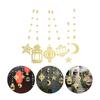 6Pcs Eid Hanging Decoration Ramadan Mubarak Party Supplies Festive Ceiling Ornaments for Islamic Festival Home Decor