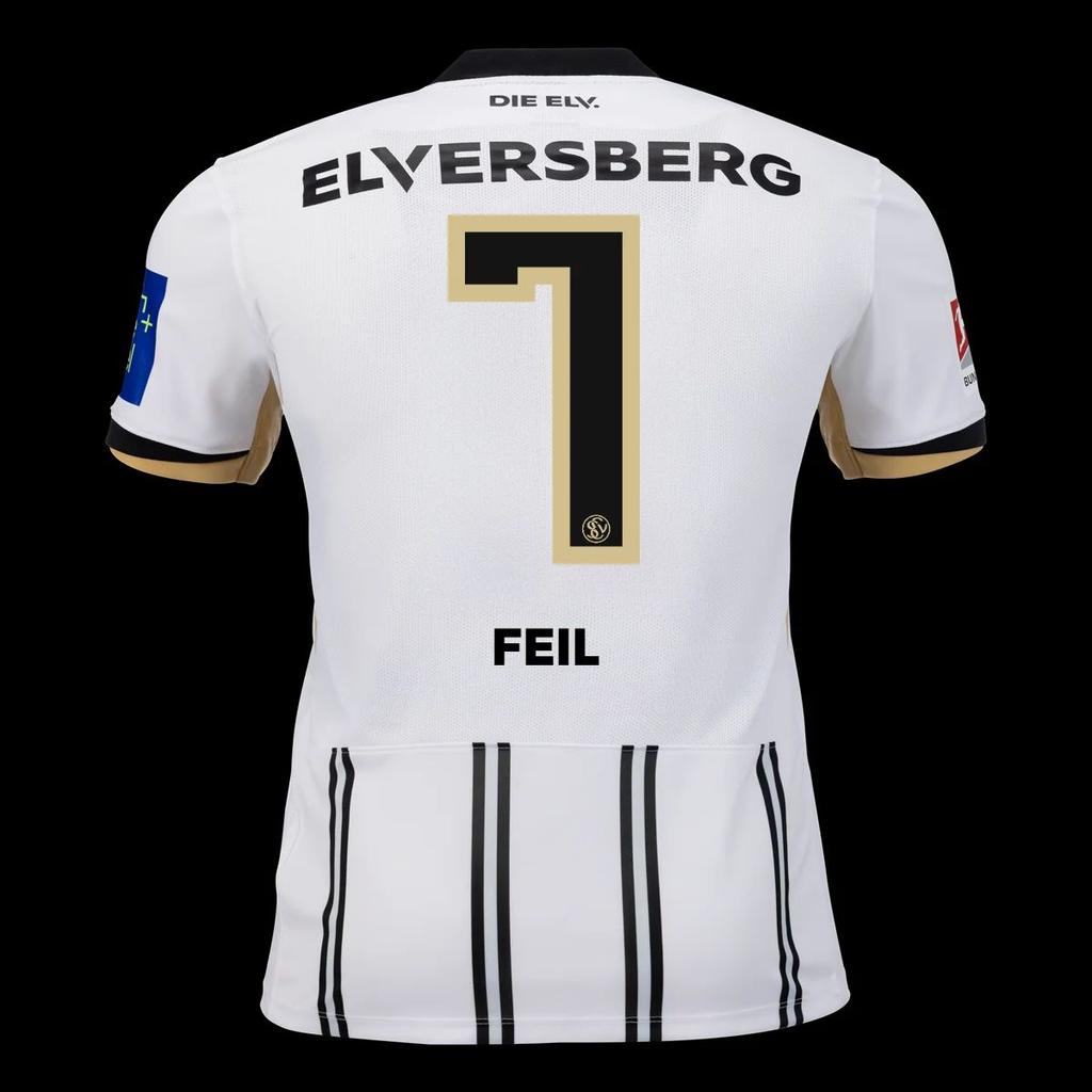 25/26 Новый стиль Домашняя футболка SV Elversberg Мужская Повседневная Свободная Быстросохнущая Дышащая Спортивная футболка Футбол Тренировка Унисекс Топ