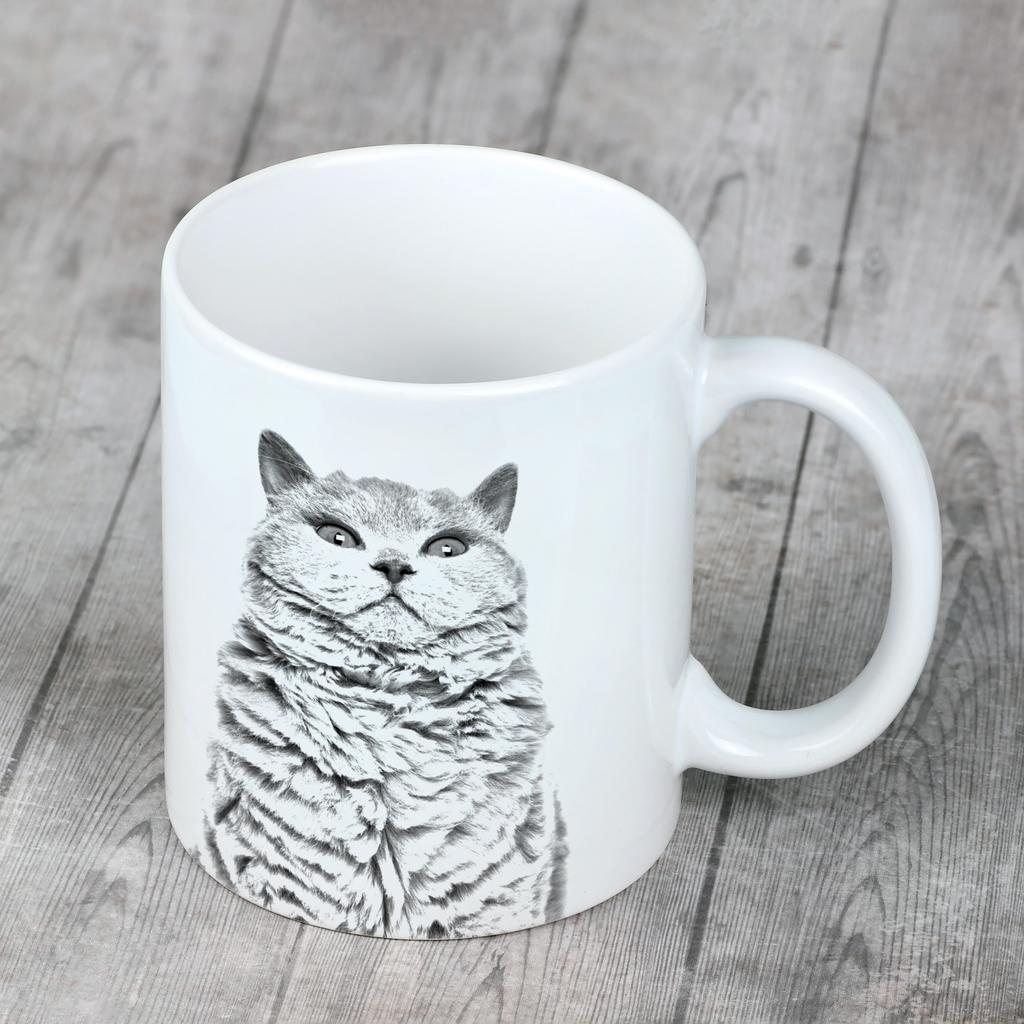 Selkirk Rex - cup with a cat, cute cup with graphics, a gift with your photo from the Art-Dog brand