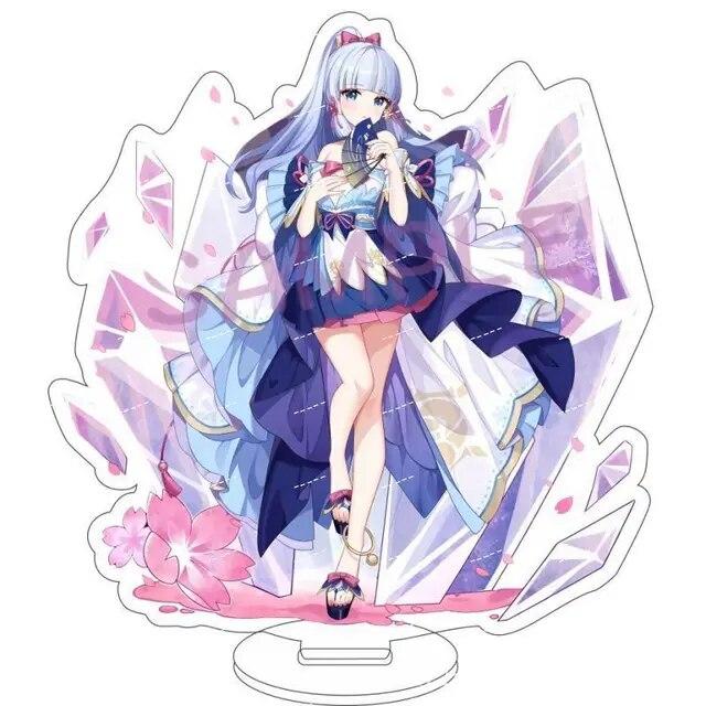 Anime Game Genshin Impact Kamisato Ayaka Acrylic Action Figure Stand Model Toy Desk Decor Prop Gifts Fans Collection Prop