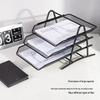 Deli 3-Tier Metal Mesh Desk File Organizer