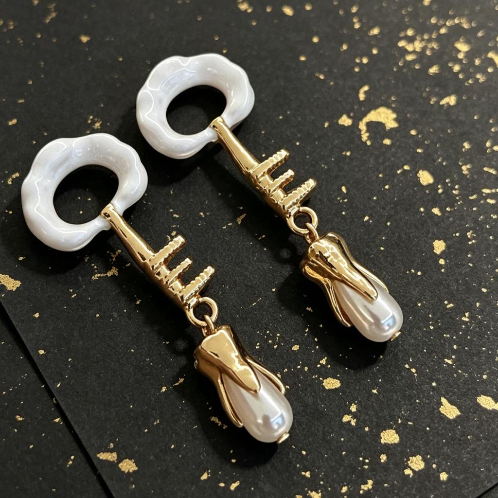 Винтажные Серьги-Гвоздики Черная Серия Игла из Серебра 925 Минималистичные Высококлассные Аксессуары с Индивидуальностью для Женщин