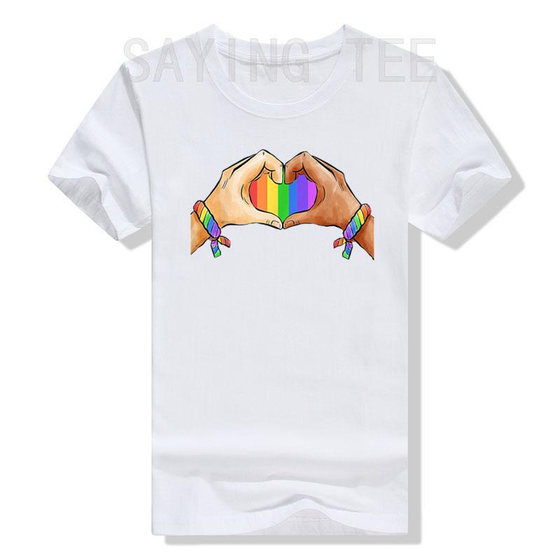 Gay Pride Clothing LGBT Rainbow Flag Heart Unity TShirt Love Unit Graphic Saying Tee Tops Lgbtq Aesthetic Clothes HuUnisex Rights