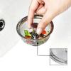 2Pcs Kitchen Sink Drain Basket/Stopper/Plug Kitchen Sink Strainer with Handle and Stopper Stainless Steel Kitchen Drain Strainer Mesh Sifter Filter