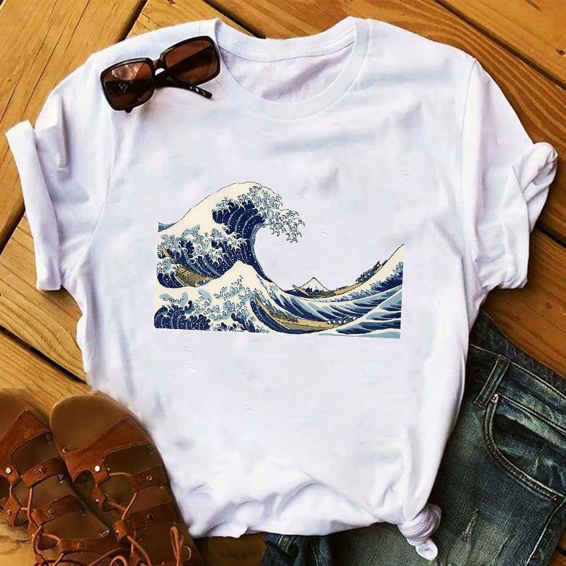 New Women T-Shirt 2023 Good Vibes Letters Fashion Top Female T Shirts Harajuku Streetwear O-Neck Short Clothes Ladies Tshirts