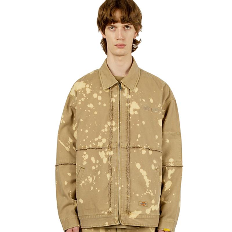 Dickies X Randomevent Коллаборация Сплэттер Повседневная Куртка Мужская Куртка Песочный DK009728CH1