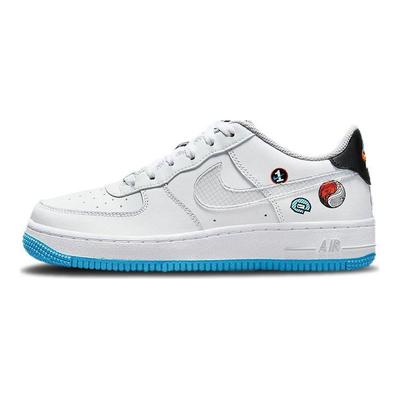 Детские кроссовки Air Force 1 LV8 1 GS Happy Hoops белые многоцветные волчье-серые DM8088-100