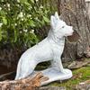 Garden figurine young shepherd dog - concrete dog